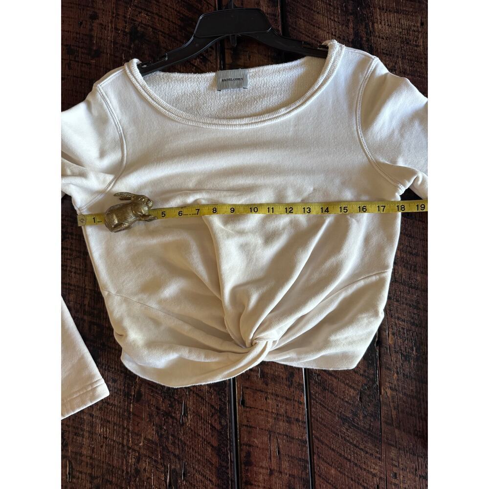 RACHEL COMEY Medium Argent Knotted Cropped long sleeve Cream/Oatmeal Sweatshirt - Picture 13 of 16